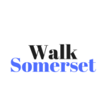 Walk somerset logo which is the text in black and blue 