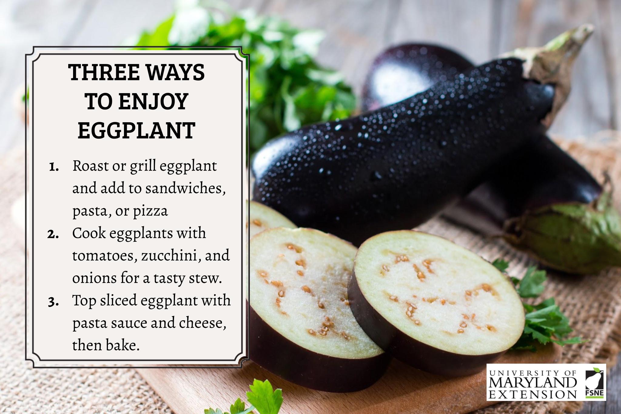 picture of eggplant sliced with how to prepare tips