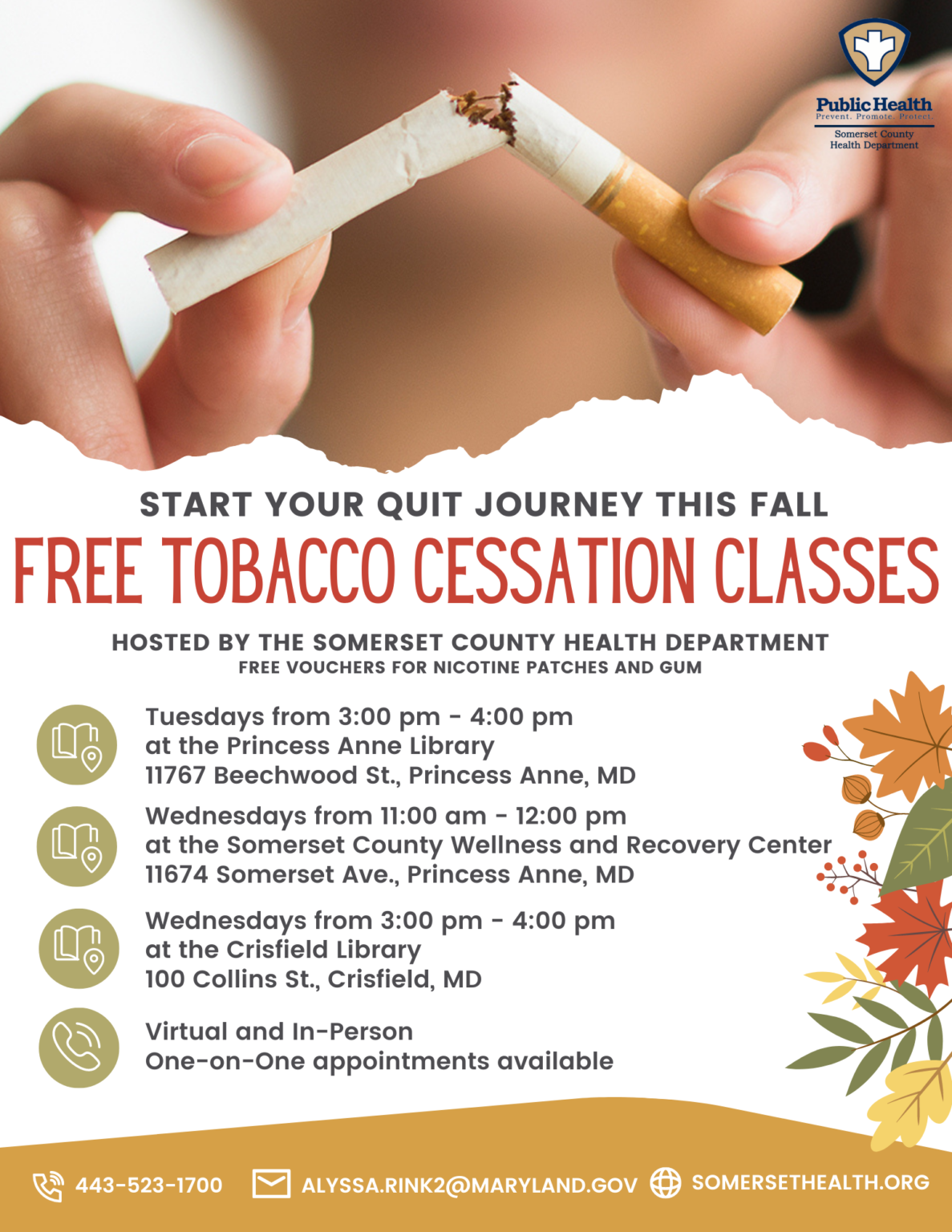 SOMERSET HEALTH HOSTING FREE TOBACCO CESSATION CLASSES > Somerset